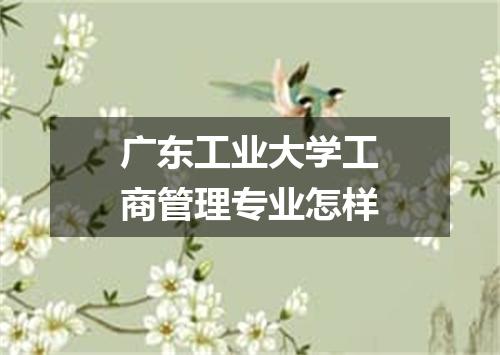 广东工业大学工商管理专业怎样