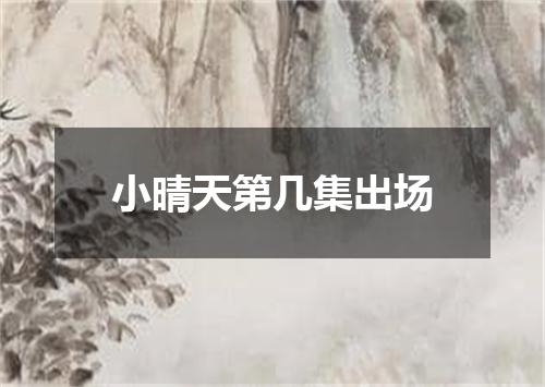 小晴天第几集出场