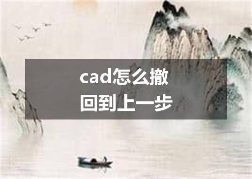 cad怎么撤回到上一步