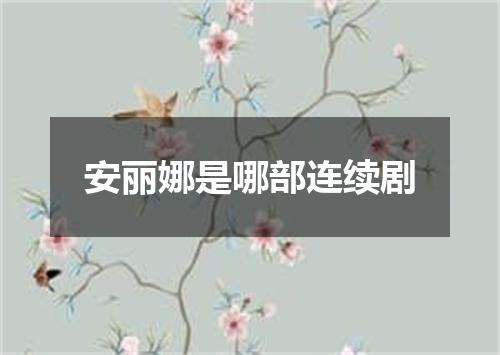 安丽娜是哪部连续剧