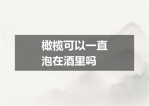 橄榄可以一直泡在酒里吗