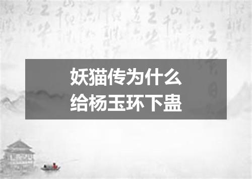 妖猫传为什么给杨玉环下蛊