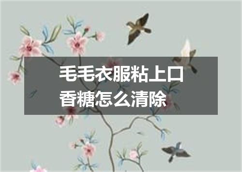 毛毛衣服粘上口香糖怎么清除