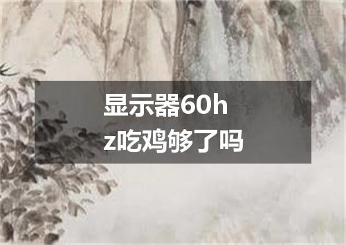 显示器60hz吃鸡够了吗