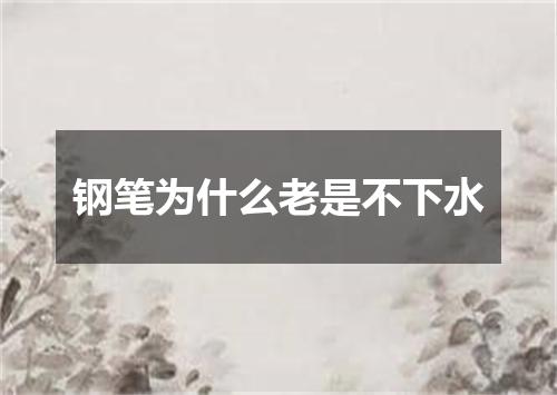钢笔为什么老是不下水