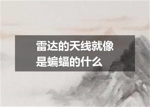 雷达的天线就像是蝙蝠的什么