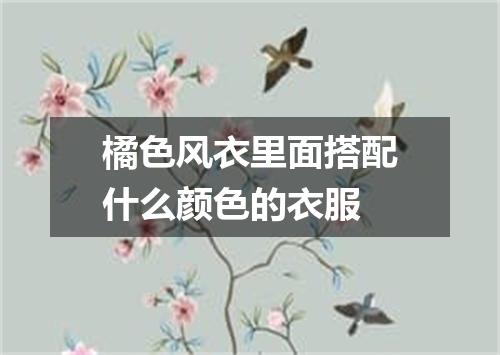 橘色风衣里面搭配什么颜色的衣服