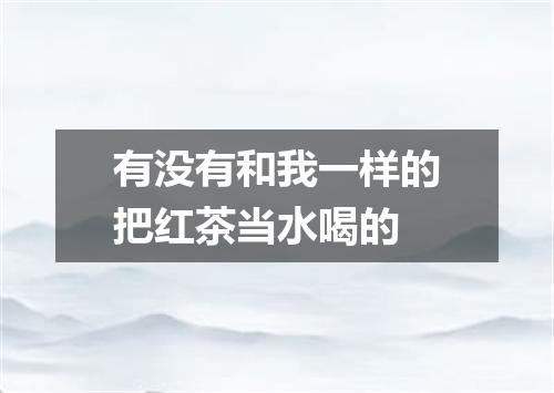 有没有和我一样的把红茶当水喝的