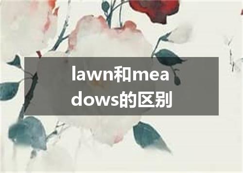 lawn和meadows的区别