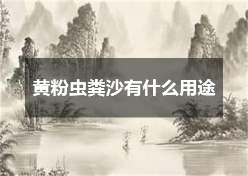 黄粉虫粪沙有什么用途