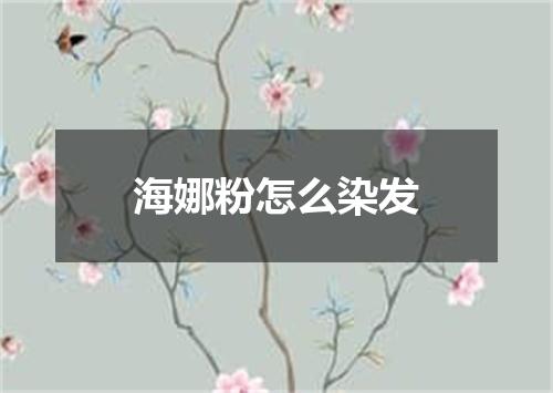 海娜粉怎么染发