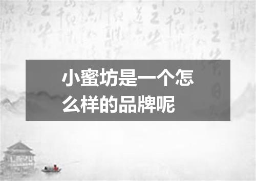 小蜜坊是一个怎么样的品牌呢