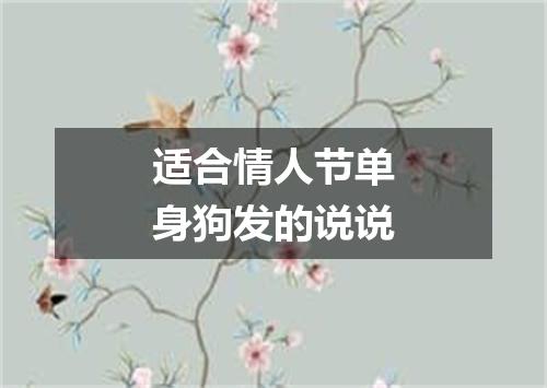 适合情人节单身狗发的说说