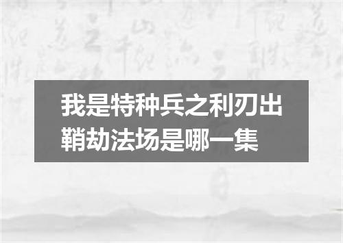 我是特种兵之利刃出鞘劫法场是哪一集