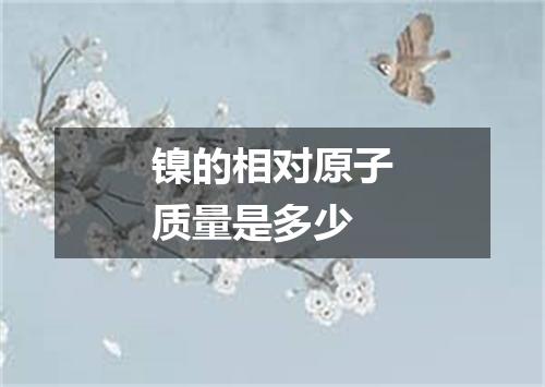 镍的相对原子质量是多少