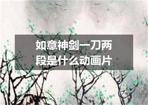 如意神剑一刀两段是什么动画片