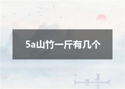 5a山竹一斤有几个