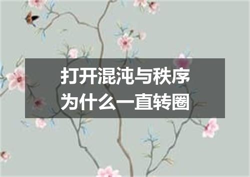 打开混沌与秩序为什么一直转圈