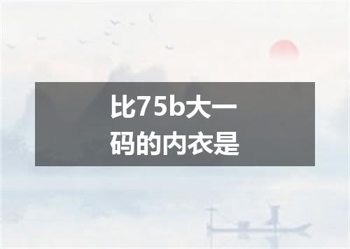 比75b大一码的内衣是