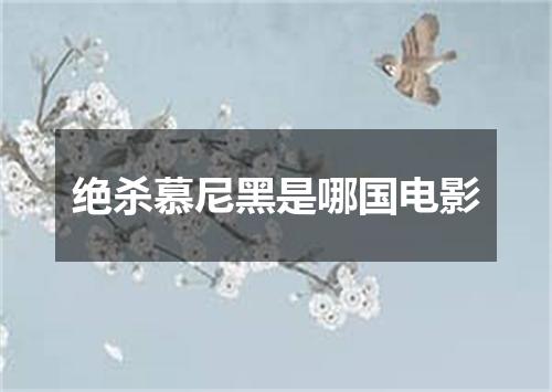 绝杀慕尼黑是哪国电影