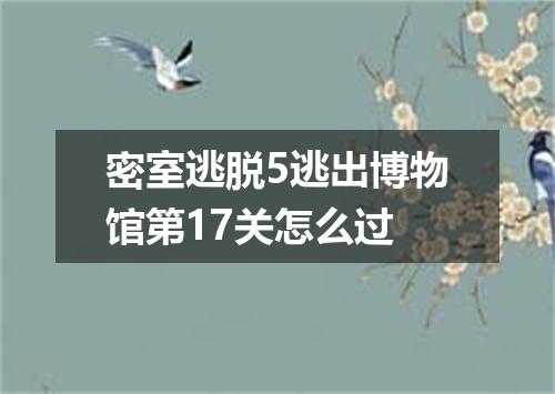 密室逃脱5逃出博物馆第17关怎么过