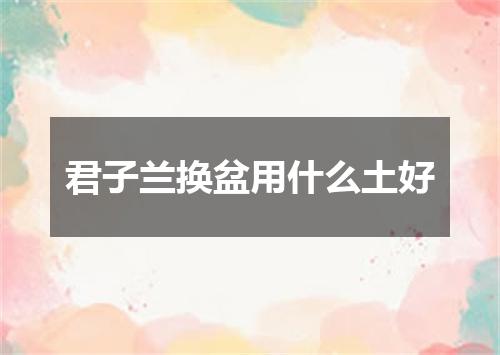 君子兰换盆用什么土好