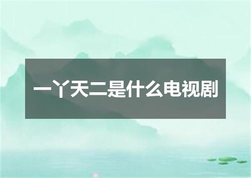 一丫天二是什么电视剧