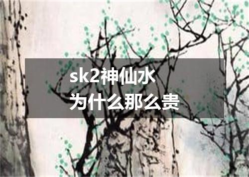 sk2神仙水为什么那么贵