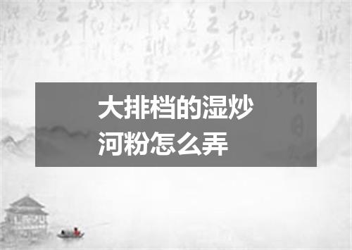 大排档的湿炒河粉怎么弄