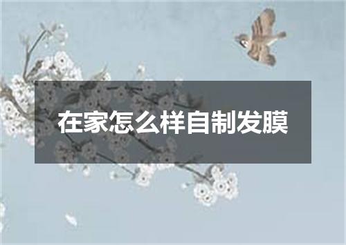 在家怎么样自制发膜