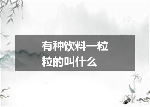 有种饮料一粒粒的叫什么