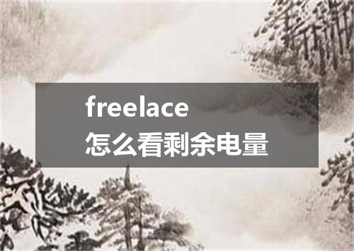 freelace怎么看剩余电量