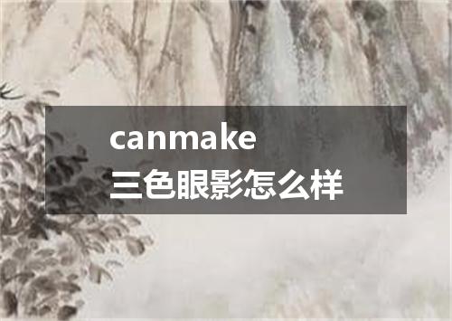 canmake三色眼影怎么样