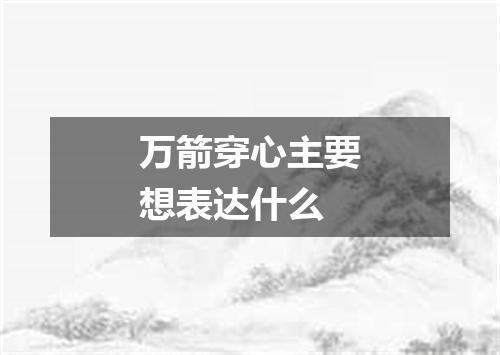 万箭穿心主要想表达什么