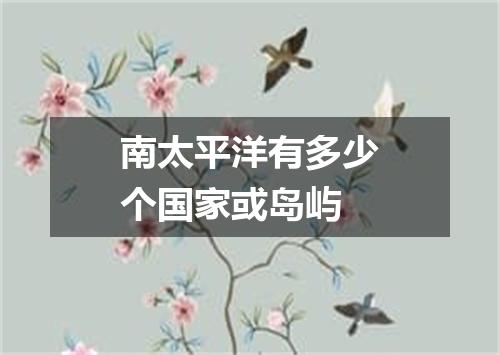 南太平洋有多少个国家或岛屿