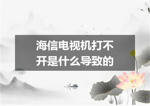 海信电视机打不开是什么导致的