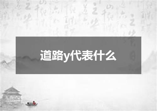 道路y代表什么