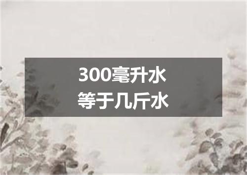 300毫升水等于几斤水