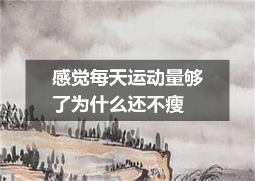 感觉每天运动量够了为什么还不瘦