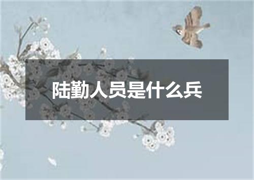 陆勤人员是什么兵