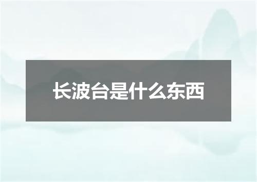 长波台是什么东西