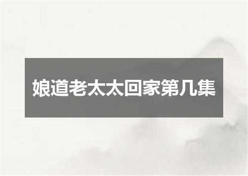 娘道老太太回家第几集