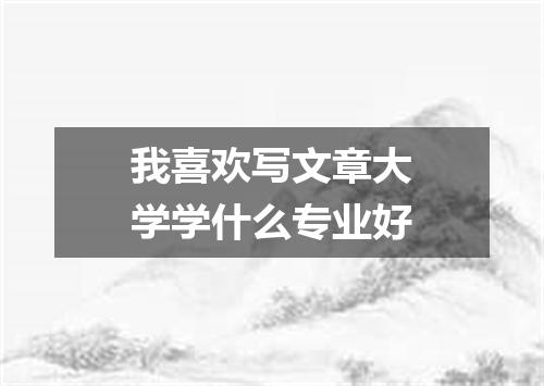 我喜欢写文章大学学什么专业好