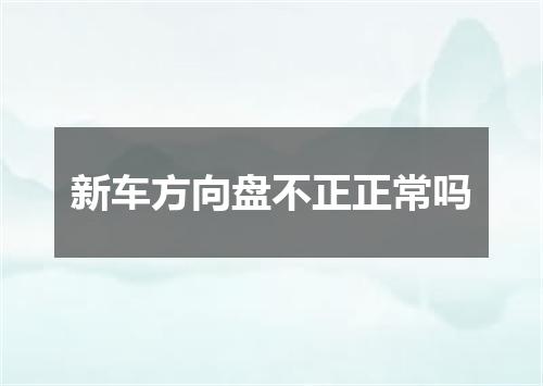 新车方向盘不正正常吗