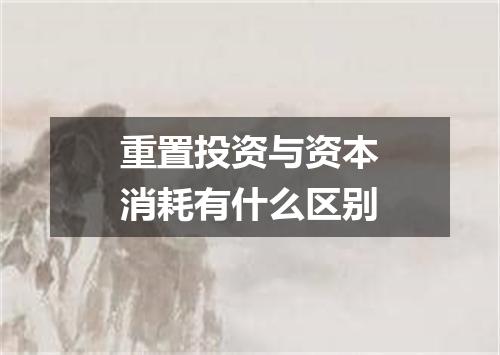 重置投资与资本消耗有什么区别