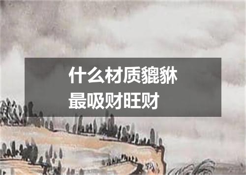 什么材质貔貅最吸财旺财