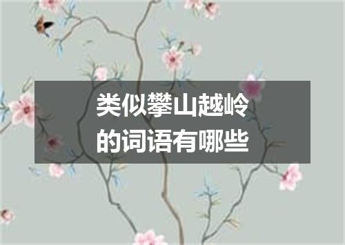 类似攀山越岭的词语有哪些