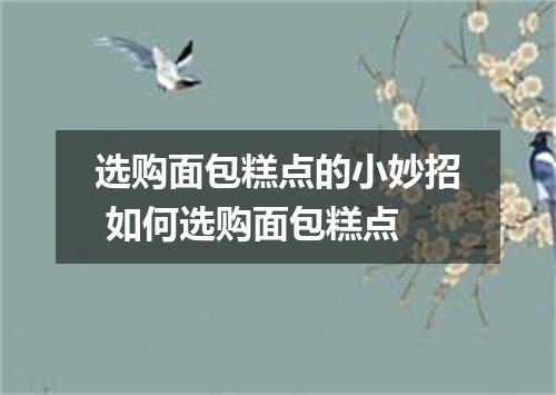选购面包糕点的小妙招 如何选购面包糕点