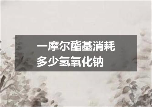 一摩尔酯基消耗多少氢氧化钠