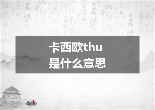 卡西欧thu是什么意思
